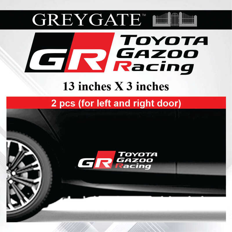 TOYOTA GR Gazo Racing Car Door Sticker 2 Pieces ALL Weather Proof ...