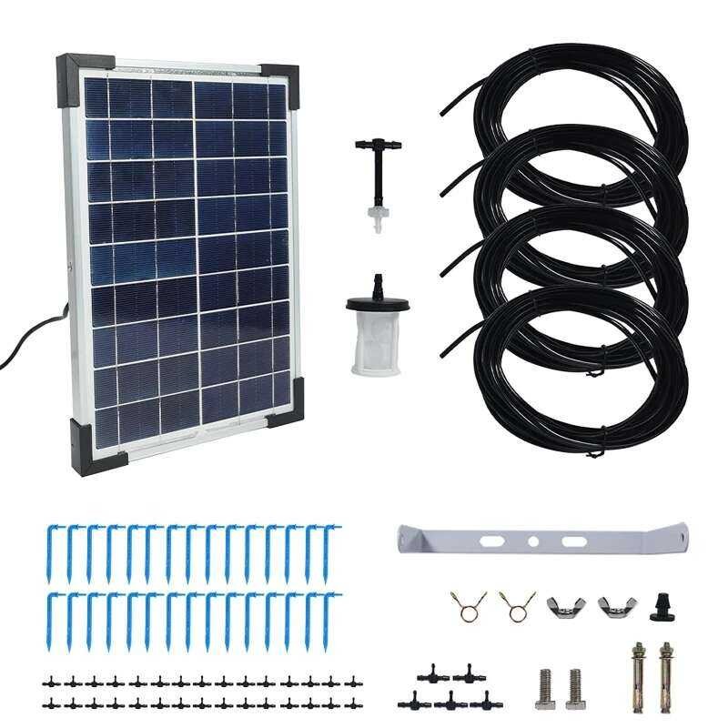 System Auto Solar Powered Drip Irrigation Kit Built-In 2200Mah Battery ...