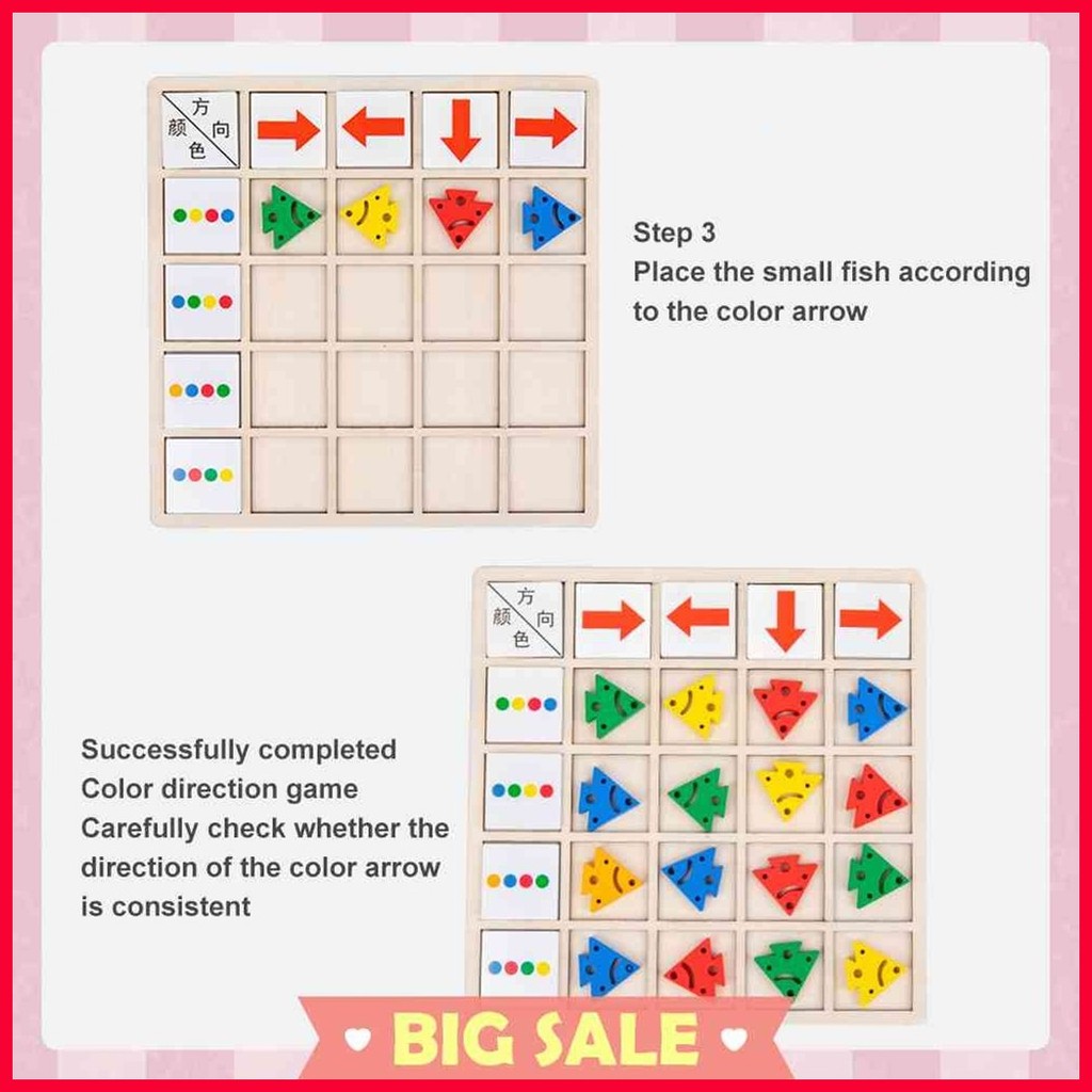 ED shop Cognitive Direction 27pcs fish Education Toy Color Direction ...