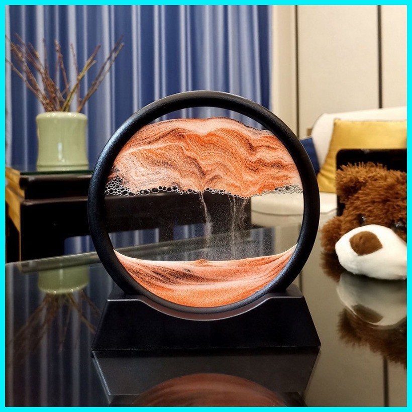 Sandscape Display Moving Sand Art Picture Round Glass 3D Deep Sea ...