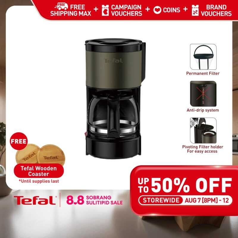 Tefal Delfini COD Mini Coffee Maker CM312DKR 4-6 tasa | Shopee Philippines