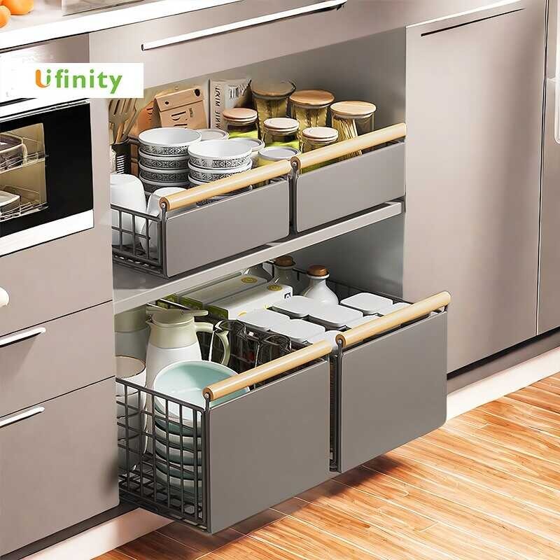 Pull-Out Lifinity Folding Basket For Kitchen Under Sink Organizer Racks ...