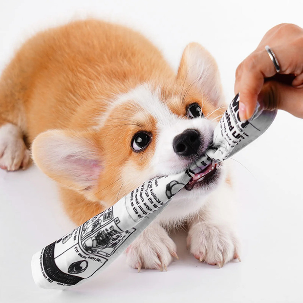 Newspaper Dog Toys Funny Paper Rubbing Sound Small Medium Chew Dog Toys