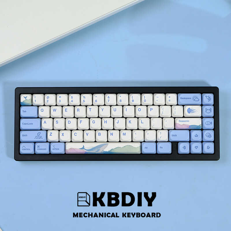 KOA Kbdiy Profile Japanese Ocean Whale PBT Mechanical Keyboard Keycaps ...