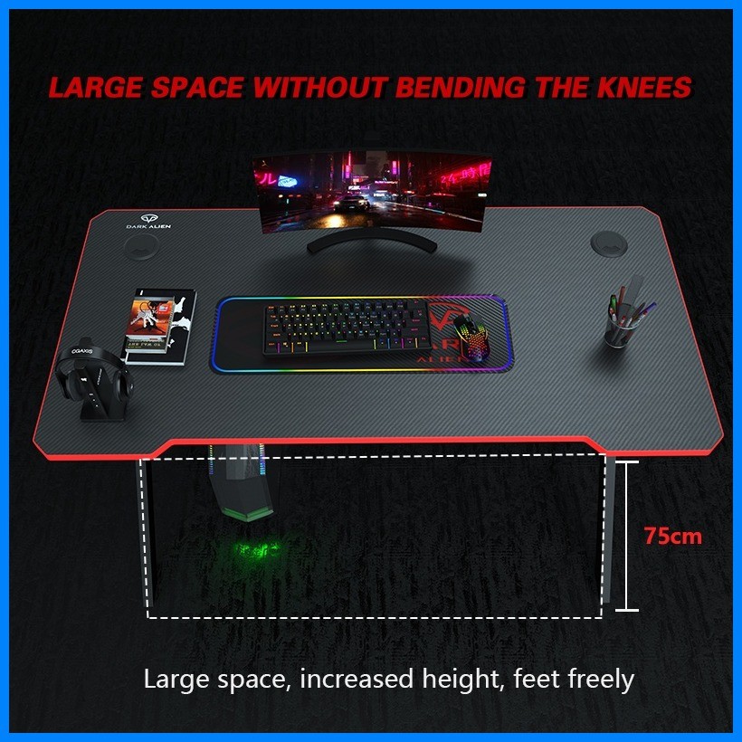 LEAVEN Gaming Table Chair RGB Desktop Computer Multi-size Carbon Matt ...