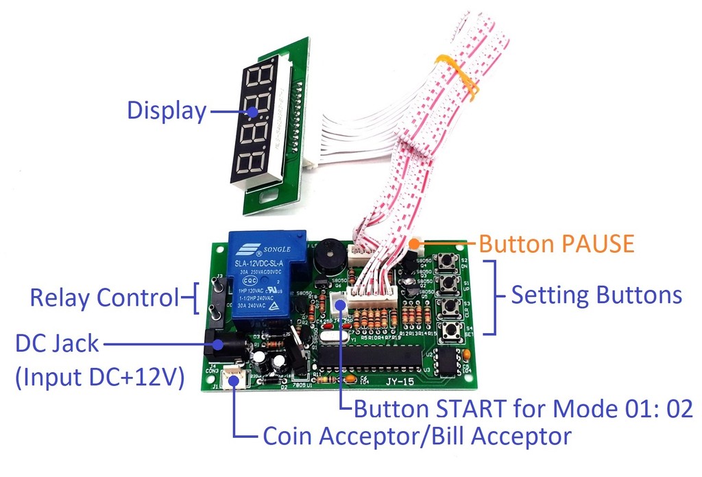 Power Timer Controller Board core, used for coin acceptor selector ...