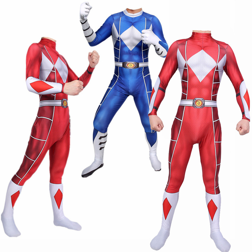 § Power Samurai Sentai Shinkenger Red Rangers Costume Superhero Cosplay ...