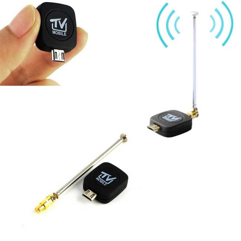 DvbT HDTV Satellite TV Receiver Tuner Mini Black Antenna For Android
