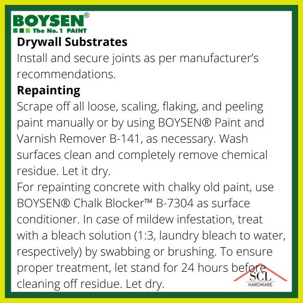 BOYSEN Permacoat SemiGloss Acrylic Latex Paint 4L (For Concrete