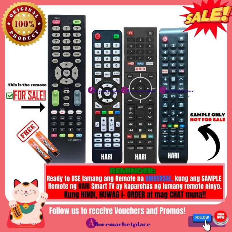 COD Remote UNIVERSAL TV REMOTE CONTROL Ready To Use For HARI Smart ...