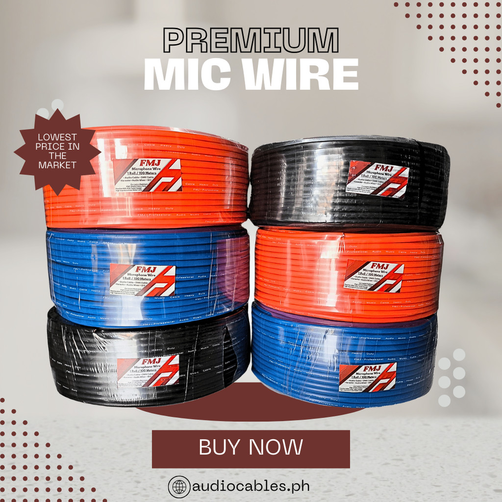 100 Meters Stereo Audio Cable Wire 1 Roll For Microphone Cable and ...