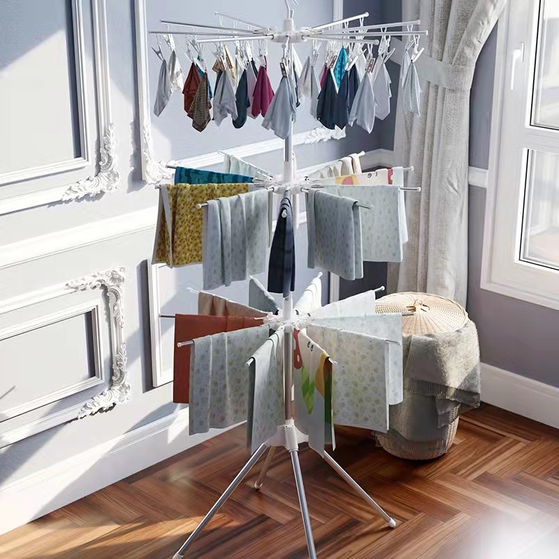 Baby clothes drying rack stainless steel floor towel rack balcony multi ...