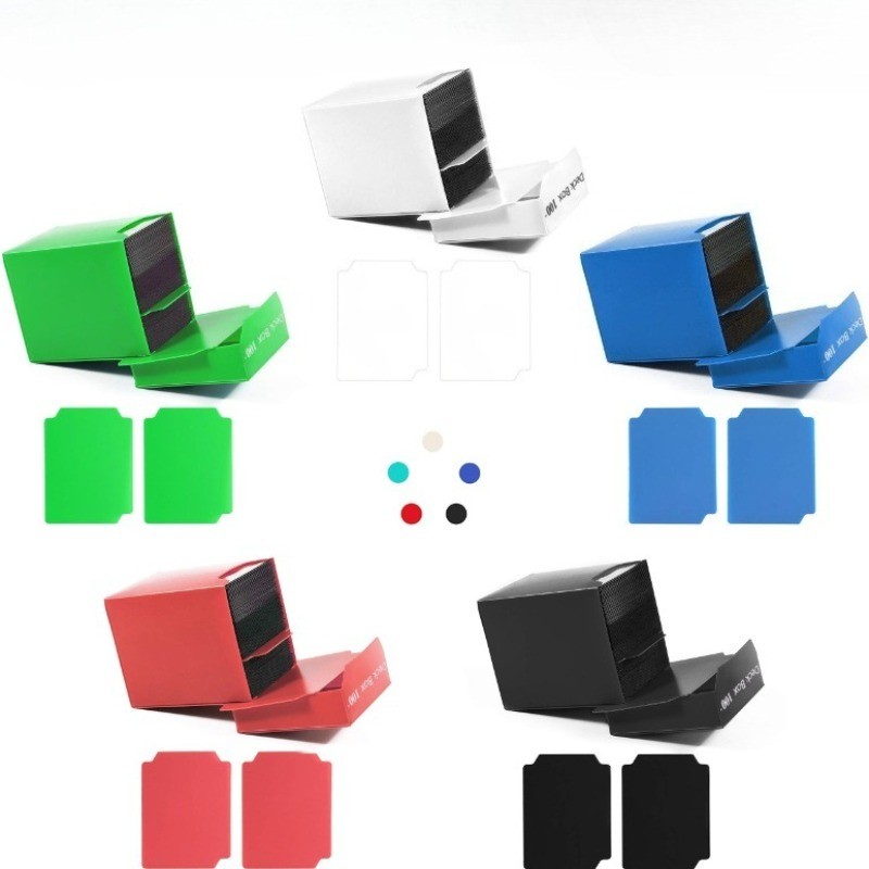 Solid Color Card Box Board Games TCG Cards Deck Case Card Holder ...