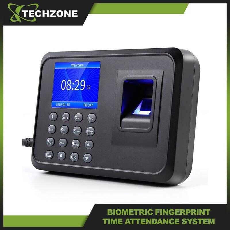 TECHZONE H1- Biometric Fingerprint Time Attendance System, Fast ...