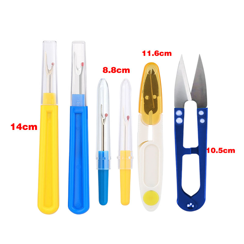 6 Pcs Seam Ripper and Thread Remover Kit with Trimming Scissor, 2 Big ...