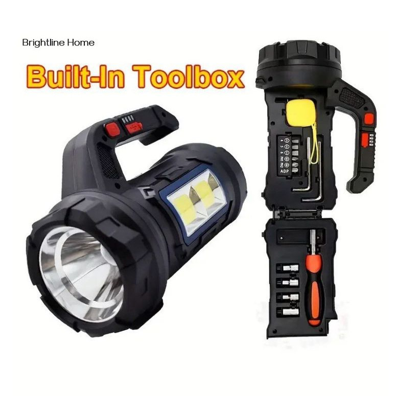 USB Rechargeable Flashlight Lantern Multifunctional with Built-in Tool ...