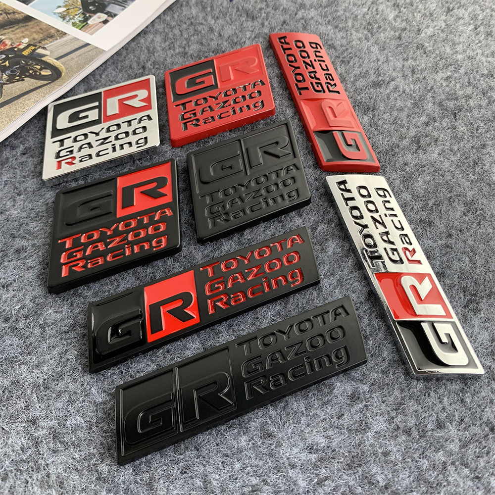 GR Gazoo Racing 3D Metal Logo Car Emblem Badge Accessories Sticker Auto ...