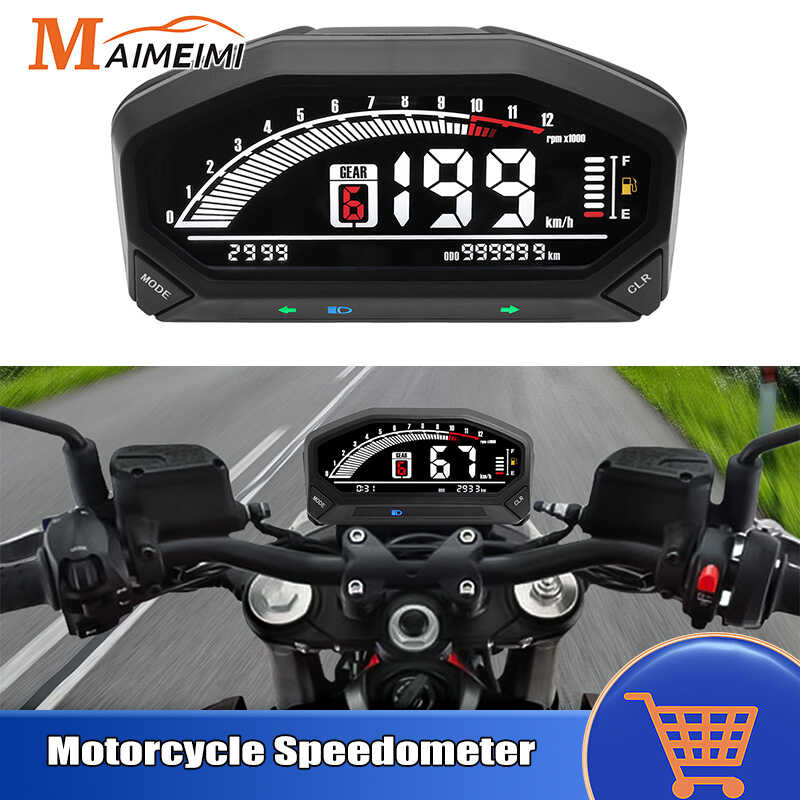 Bagong b Digital Motorcycle Speedometer Dashboard Panel LCD Display ...