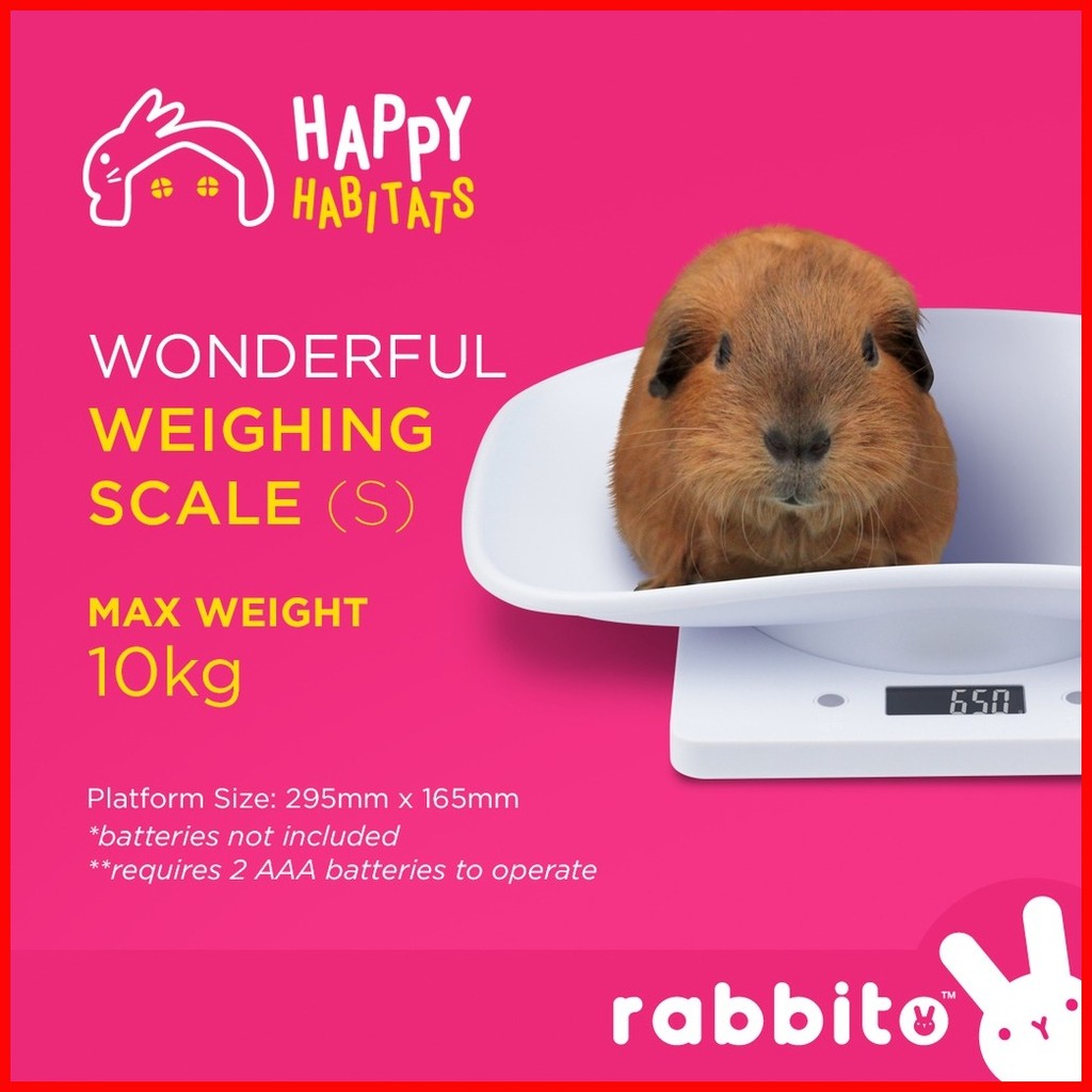 Happy Habitats WONDERFUL WEIGHING SCALE (Small) for rabbits, guinea ...
