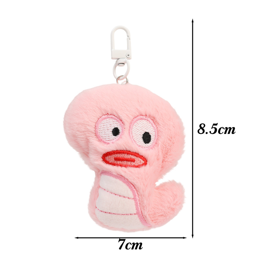 Cute Cartoon Plush Snake Doll Pendant Keychain - Chinese Zodiac Snake ...