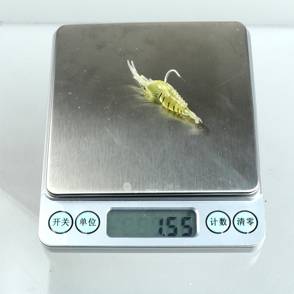 15 Leurre Souple Crevette Simili Appât Pêche Avec Hameçon - Lot De 15, Parfait Pour Eau Douce Et Mer