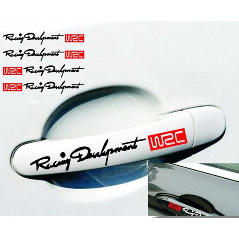 4Pcs Per Set Racing Development WRC (Small Size) Sticker Black And ...