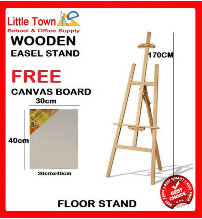 Stand Wooden Easel Or Standing Painting Poster Stand With Free Canvas ...