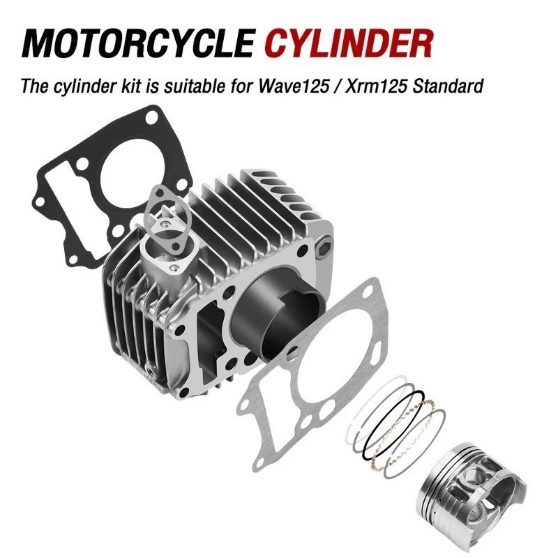 Cylinder Block Set WAVE125 / XRM125 / RS125 STD Φ52.4MM High Quality ...
