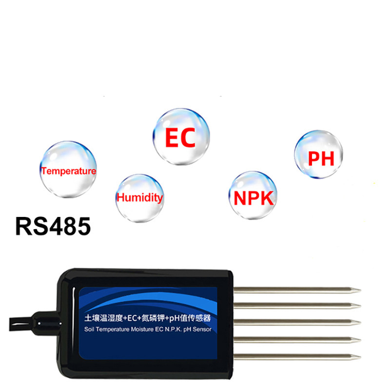 485 Agricultural Soil Temperature And Humidity Sensor Ph NPK Moisture ...