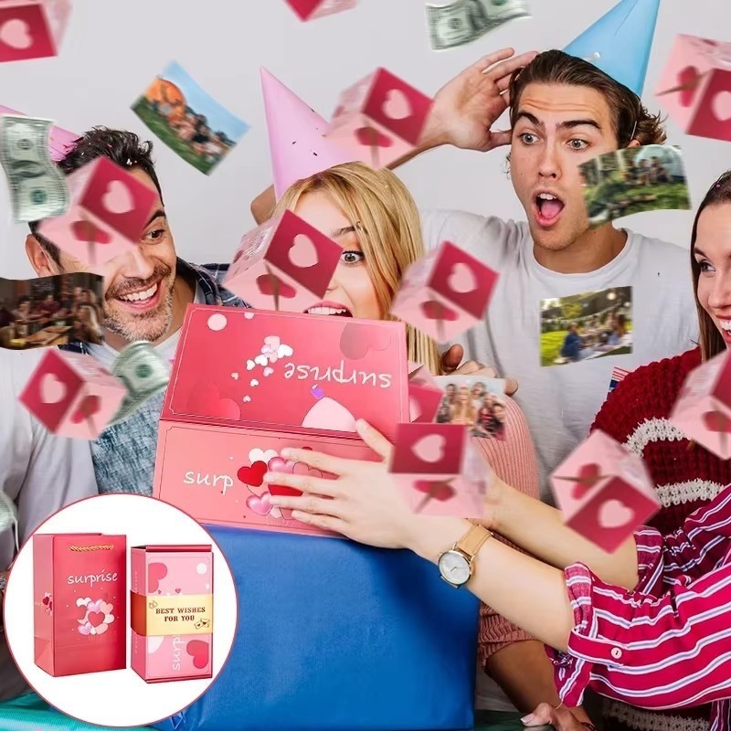 Surprise Explosion Gift Box - Valentine's Day Surprise Box - DIY ...