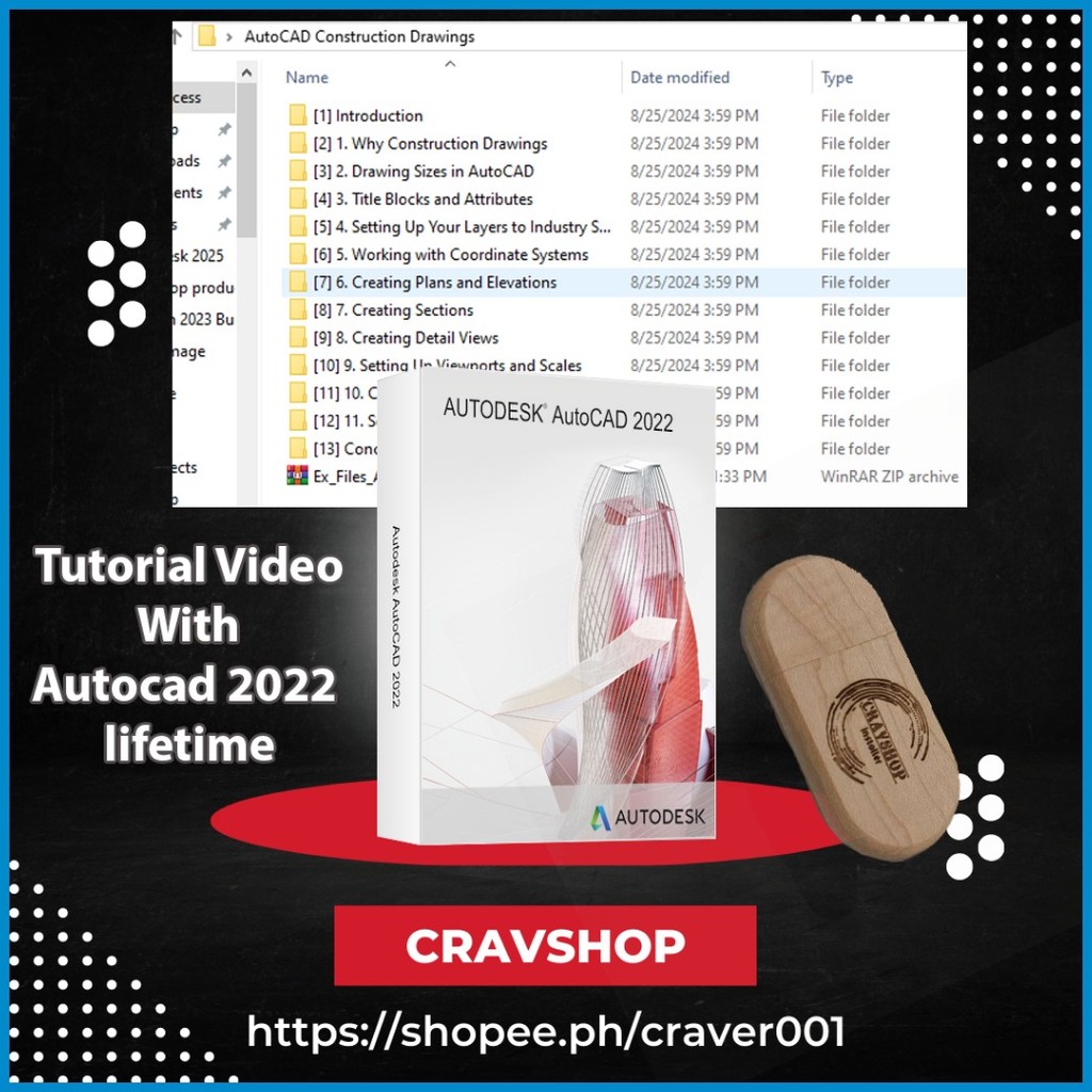 ∞ ∽ AutoCAD Construction Drawings Course + Autocad Lifetime (USB ...