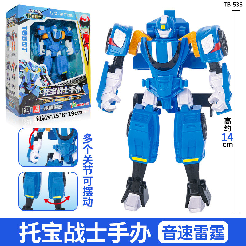 Tobot galaxy detective robot toy figure movable joints sonic thunder ...