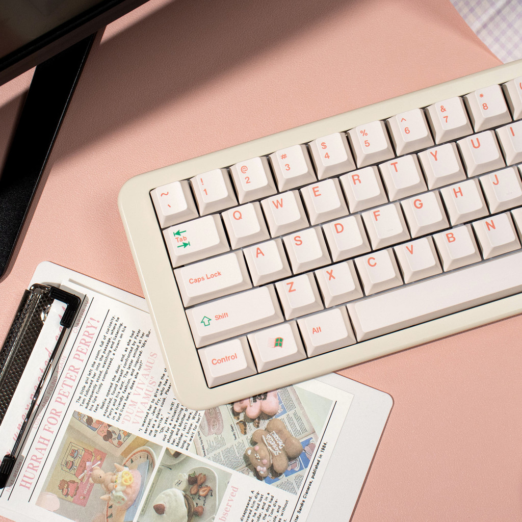 Minimalism Milky White Keycaps Letter/ Korean root PBT Cherry profile ...