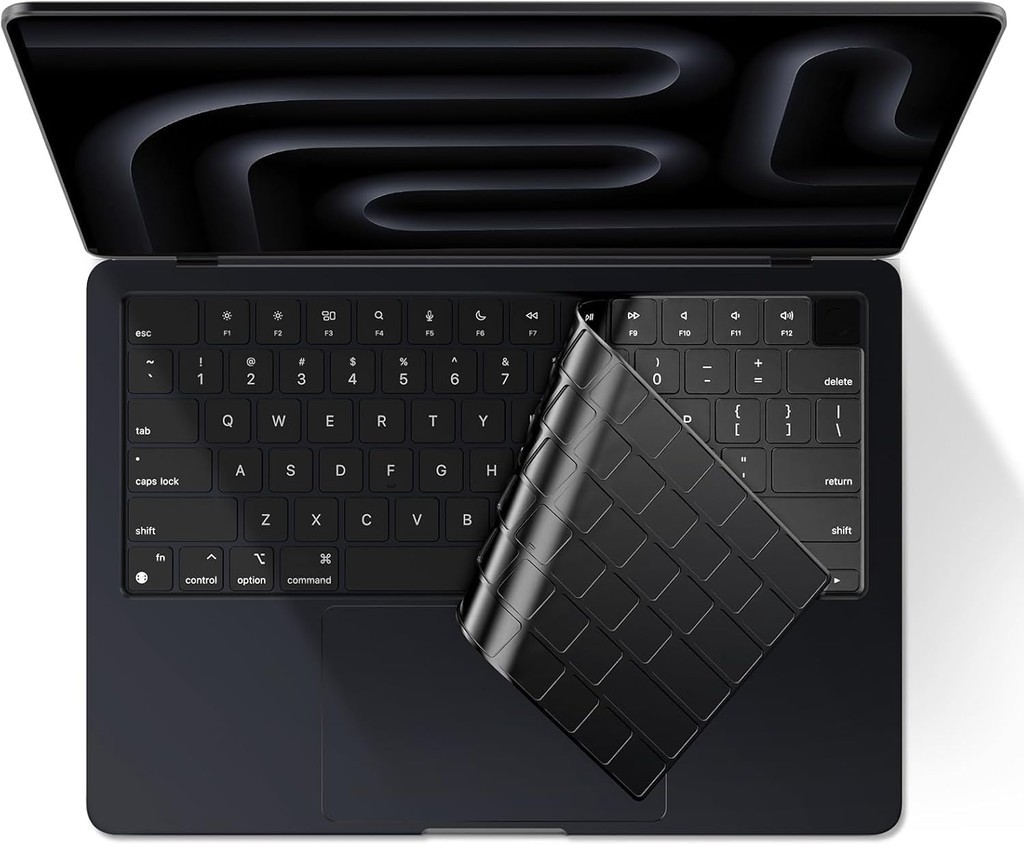 Ultra Soft Thin Biomimetic Liquid Black Silicone Keyboard cover For ...
