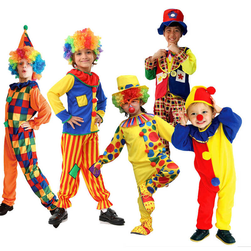 Clown Circus Cosplay Costumes Kids Suit Children Performance Clothes — free download