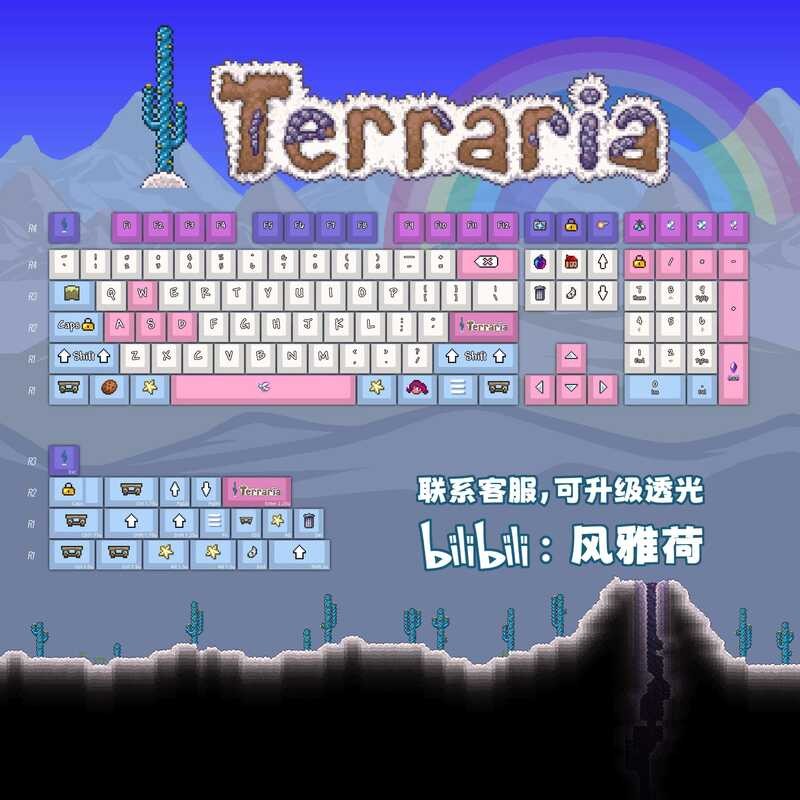 38 Terraria (Glowing Mushroom) Themed Keycap With Thermal Sublimation ...