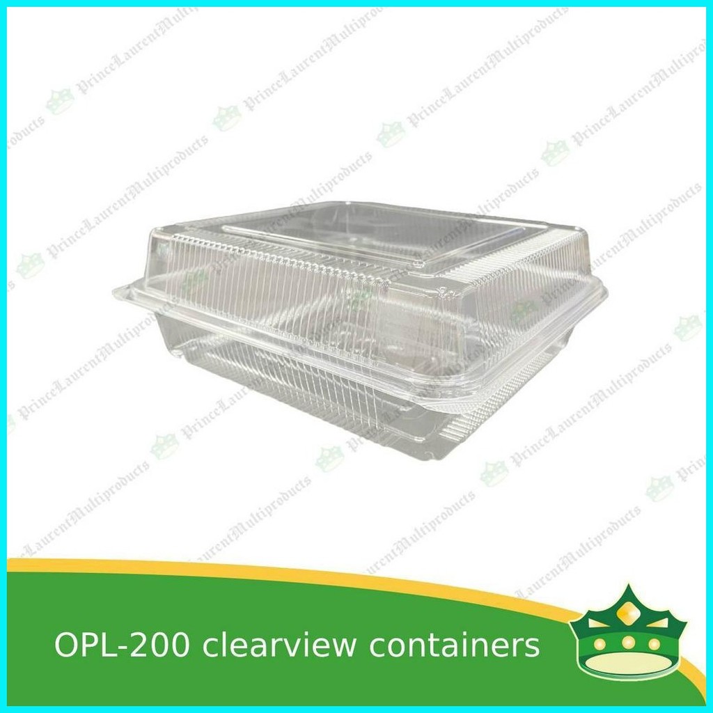 [50 pcs] clear clamshell OPL-200 LARGE OPS clearview food containers ...