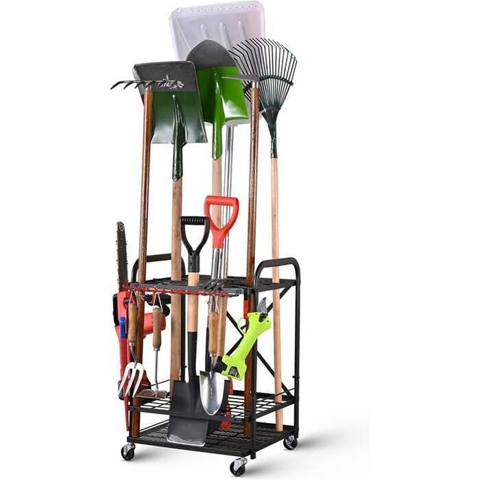 Garden Adjustable System Wall-Mounted Garage Gardening Tool Storage ...