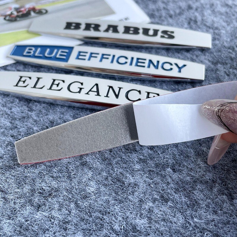 Brabus Fender ELEGANCE Car Emblem Stickers BLUE EFFICIENCY BRABUS ...