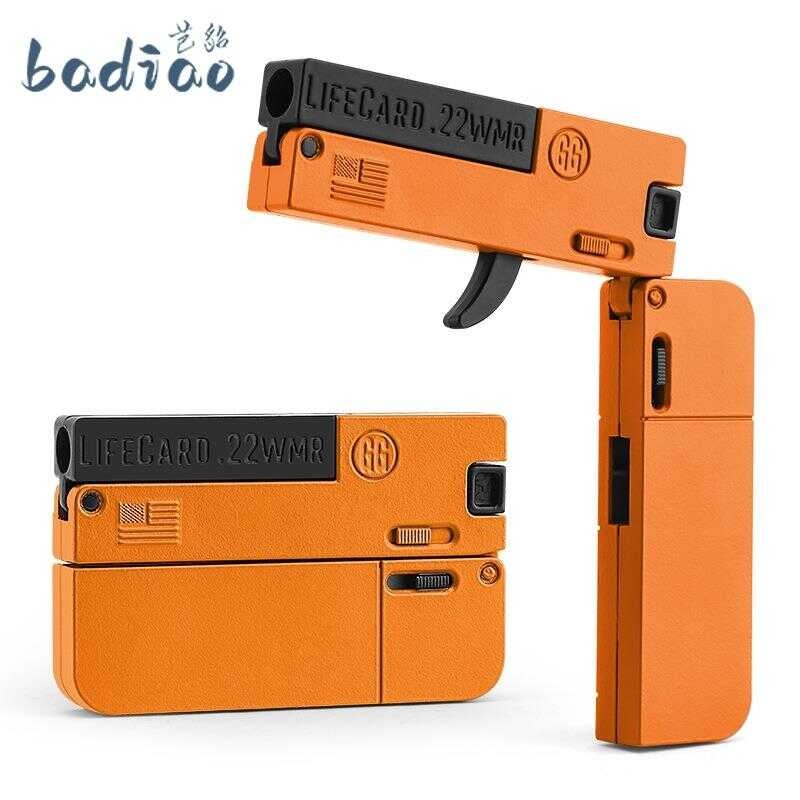 soft Alloy folding bullet gun, third-generation Lifecard, automatic ...