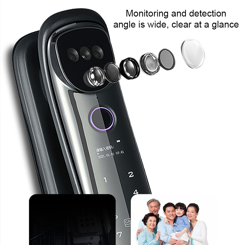 Smart Door Lock With Security Camera Voice Intercom Automatic Main Door ...