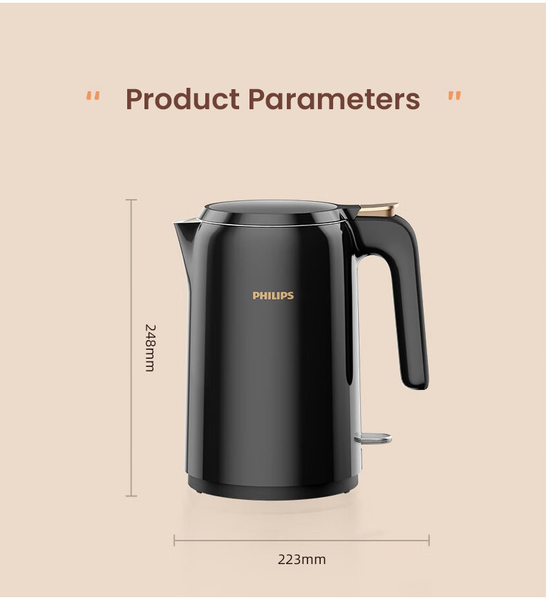 Philips Electric Kettle HD9337 1500W Fast Hot Boiling Automatic power ...
