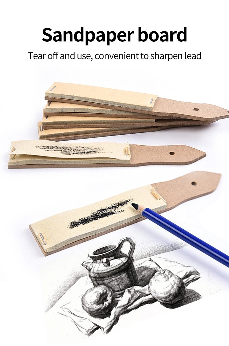 Angel Mark Sketching Pencil Sandpaper Board Sketching Charcoal Pencil ...