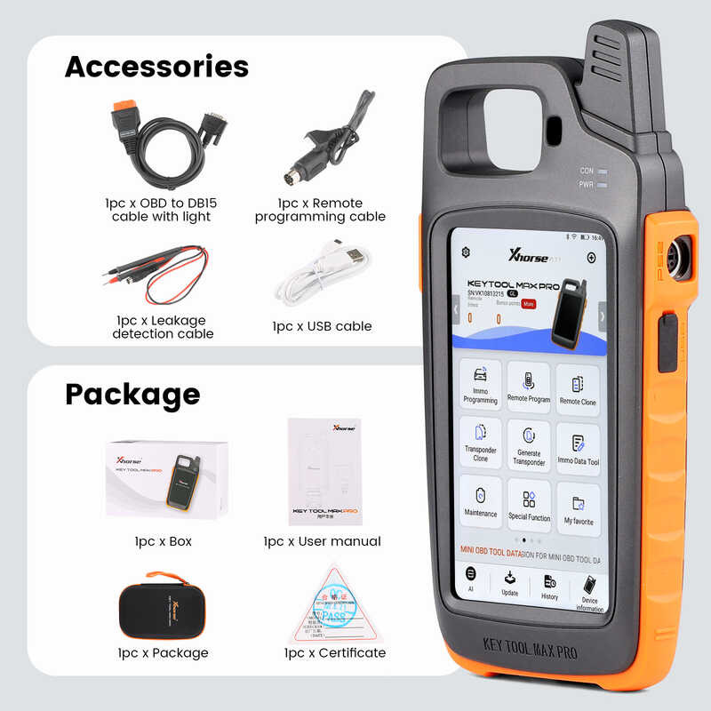 Overseas version Xhorse VVDI PRO KEY TOOL MAX MINI OBD remote key chip ...