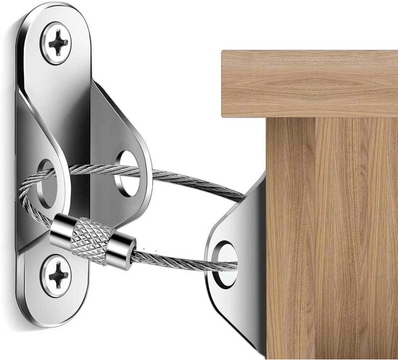 Eontab Kiddies Anchors Secure 400 Pound Furniture to Wall Prevent Falg