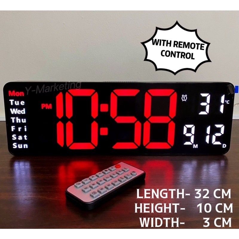 6629) LARGE Digital Remote Control with COUNTDOWN & TIMER with Alarm ...