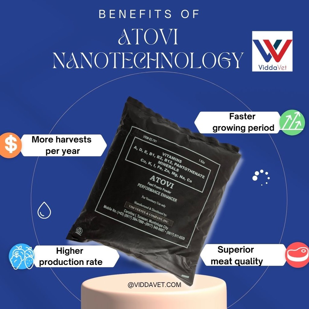 ATOVI Powder nanotechnology for livestock swine poultry fish pets birds ...