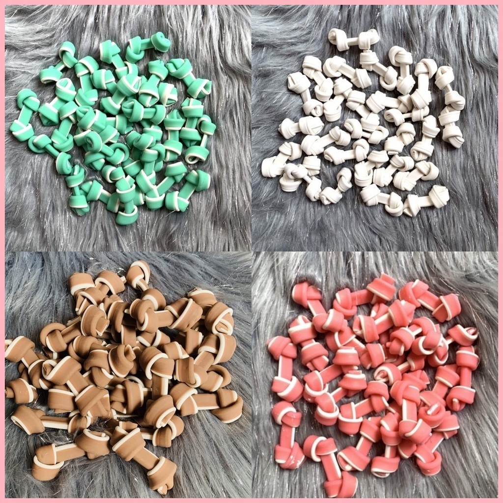 ¤ 1kg Dog Knot Bone Dog Treat Chewable Star Stick Star Roll Dog Rawhide