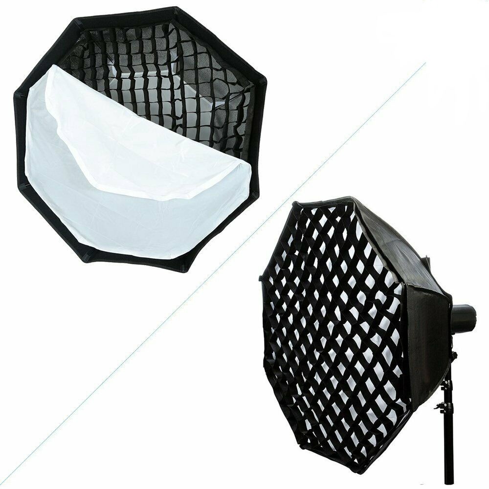 Softbox Ottagonale 95cm Con Griglia A Nido D'Ape - Per Flash Bowens, Con Borsa Trasporto - Foto 2
