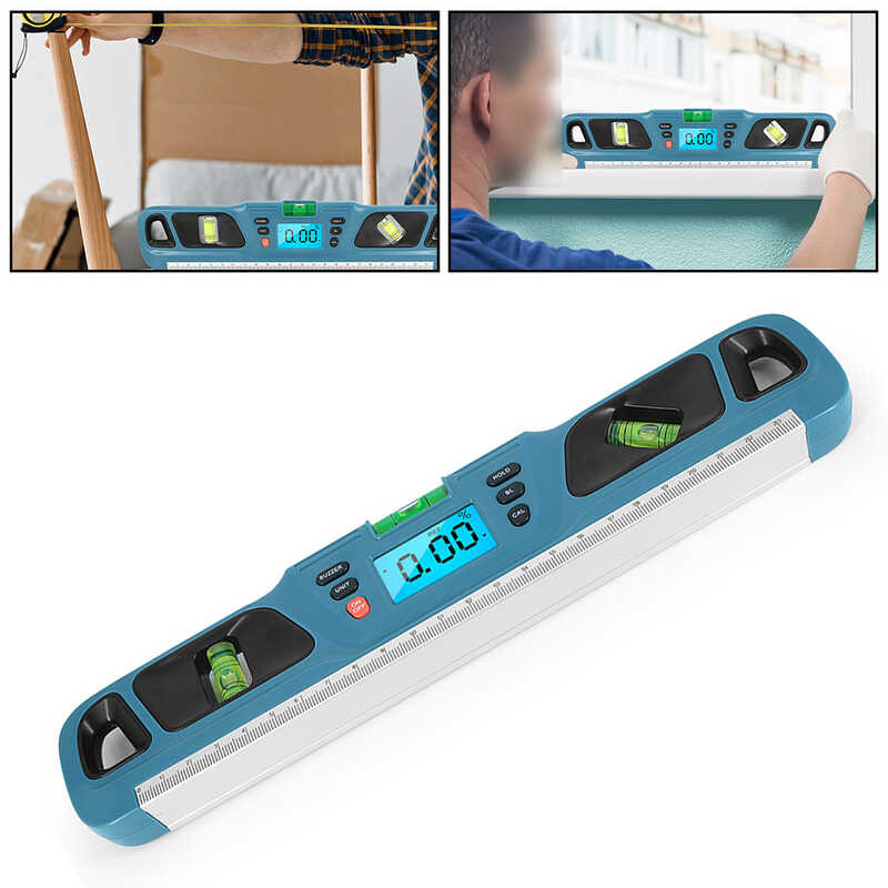 1Pc 7 Digital Level Scale Ruler Smart LCD Display Angle Finder ...